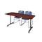 Kobe Rectangle Mobile table, 60" W, 29" H, Laminate Top, Cherry MKTRCC6024CH44BE - alternate 1
